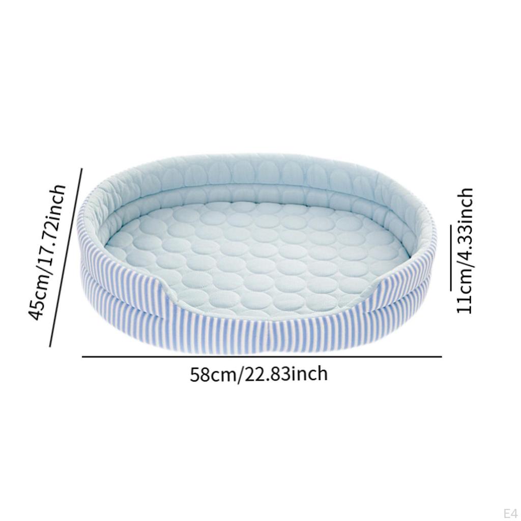 Cat Bed Basket All Seasons Kitten Ice Silk Mat Rest Cushion Easy to Clean And Suitable for Home