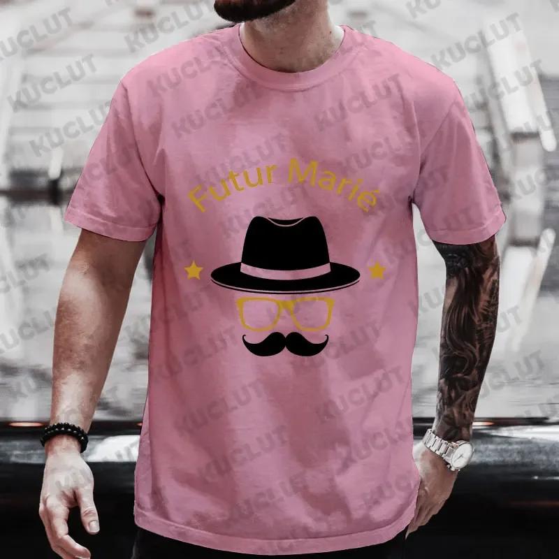 French Boyfriend Single Farewell Bachelor Stag Party Tees EVG Team Future Groom Squad Tops Male Wedding Party T Shirt for Men