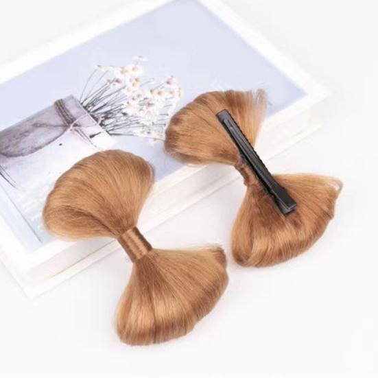 Bow Wig Realistic No Perming Dyeing Han Clothing Hair Styling Fluffy Soft Ancient Style Bow Updo Hair