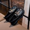 Girls' small leather shoes, children's princess shoes, British-style black flats, new spring collection, soft-soled shoes for students and