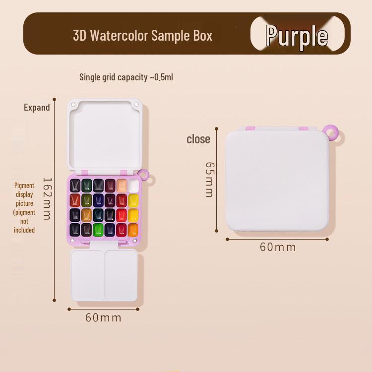 Portable Multi-Functional Watercolor Paint Box with Brush Washer Palette & Bucket