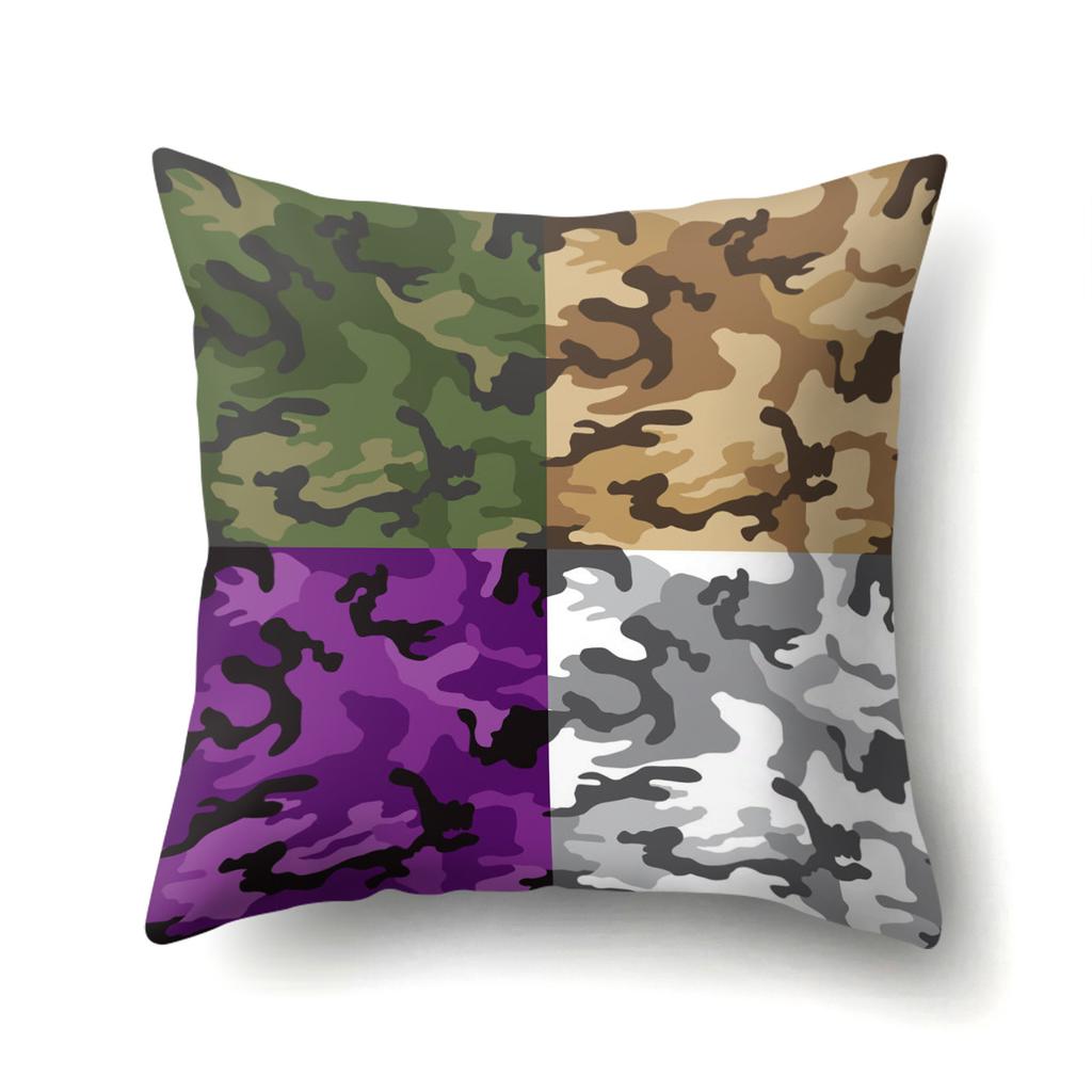 Kontorpute Putetrekk Fargerik Bølgete Kamuflasje Midjepute Kreativ Hjem Sofa Putetrekk