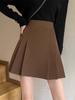 2024 Spring Plus Size Korean Style Black Pleated High-Waisted Slimming Skirt