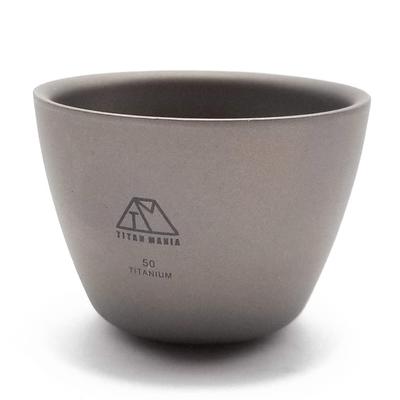 TITAN MANIA Sake Mini Sake Sake Solo Outdoor Campingausrüstung (Titanium Manie) Tasse, 50ml, Ultraleicht, Doppelwandig, Stilvoll, Tasse, Tasse, Gefäß,