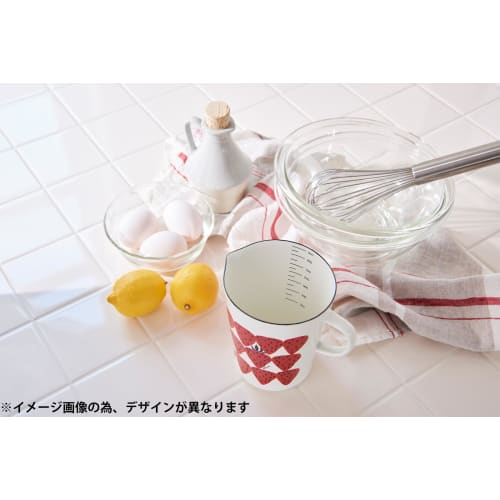 Plune Enamel Measuring Cup, Large, Monotone Dog