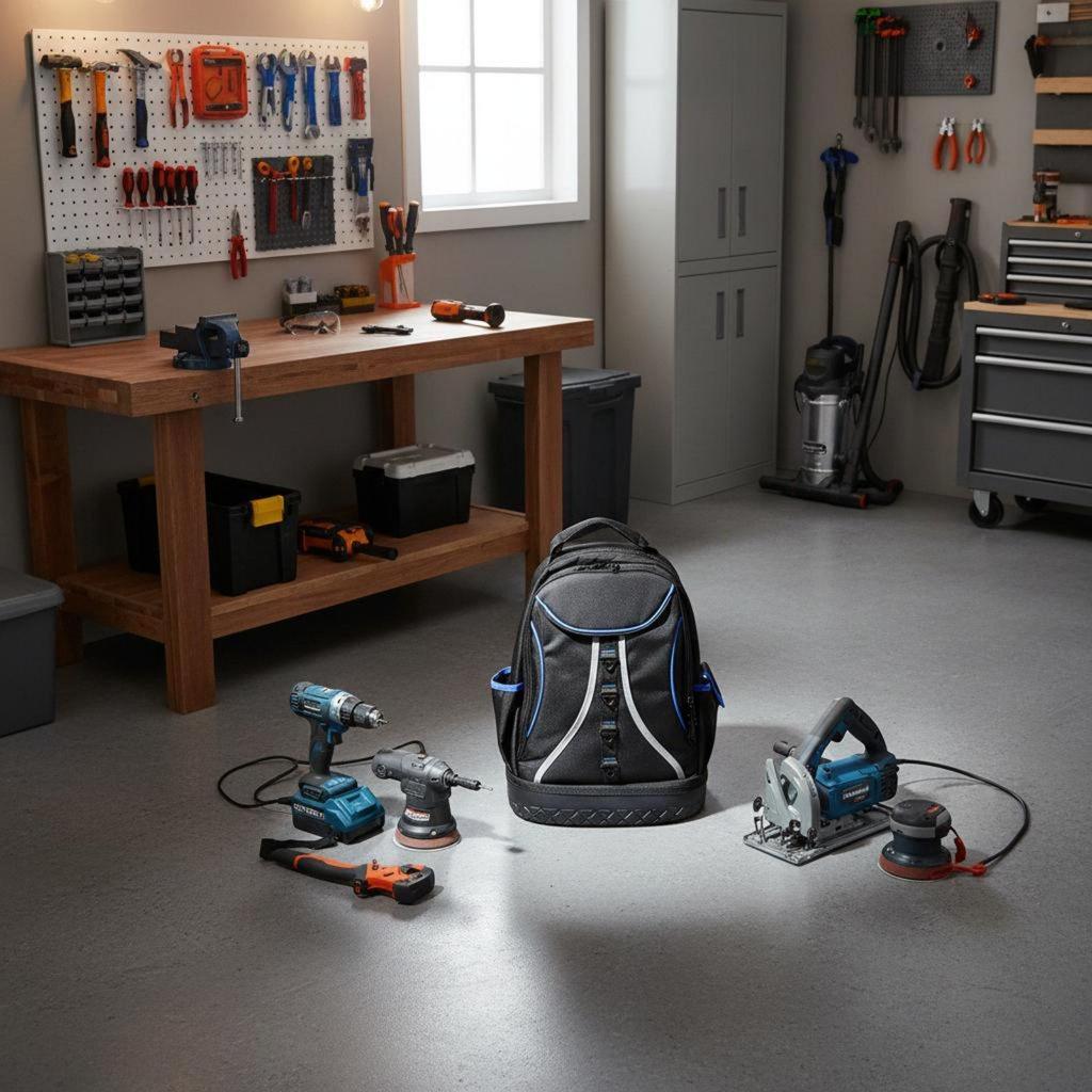 Electrician Tool Backpack Multi Pocket Heavy Duty Multiple Pockets for Electricians,