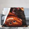 Punch Monkey Throw Blanket Super Soft Graphic Blanket Hoho For Couch Chair Picnic Flannel Bedspread Bed Cover