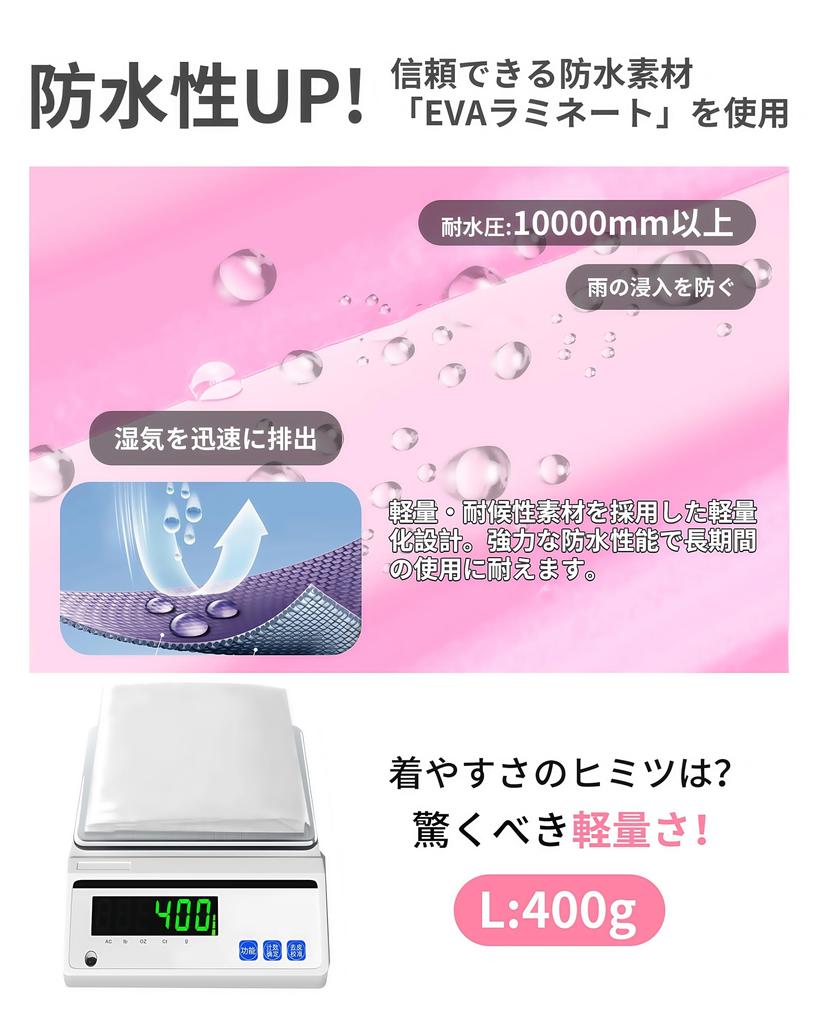 Koramaku Cycling Raincoat Material with Detachable for Men and Motorcycle Long Perfect for and Rainy Perfect for Heavy Rain Women's [EVA Skin-Friendly