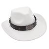 Gekreuztes Stierkopf-Abzeichen Zylinderhut Westlicher Cowboyhut Britischer Jazzhut Nationaler Stil Filzhut Ritterhut Elegant