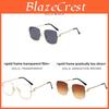 Lunettes de soleil carrées rétro pour femmes avec protection UV400 et monture en métal pour des sorties fashion