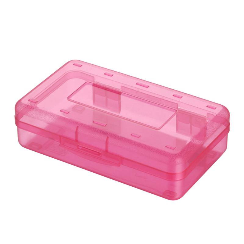 Transparent Pencil Box Hard Plastic Pencil Case Crayon Pen Box Sketch Pencil Case Stacking Office Supplies Organizer Box