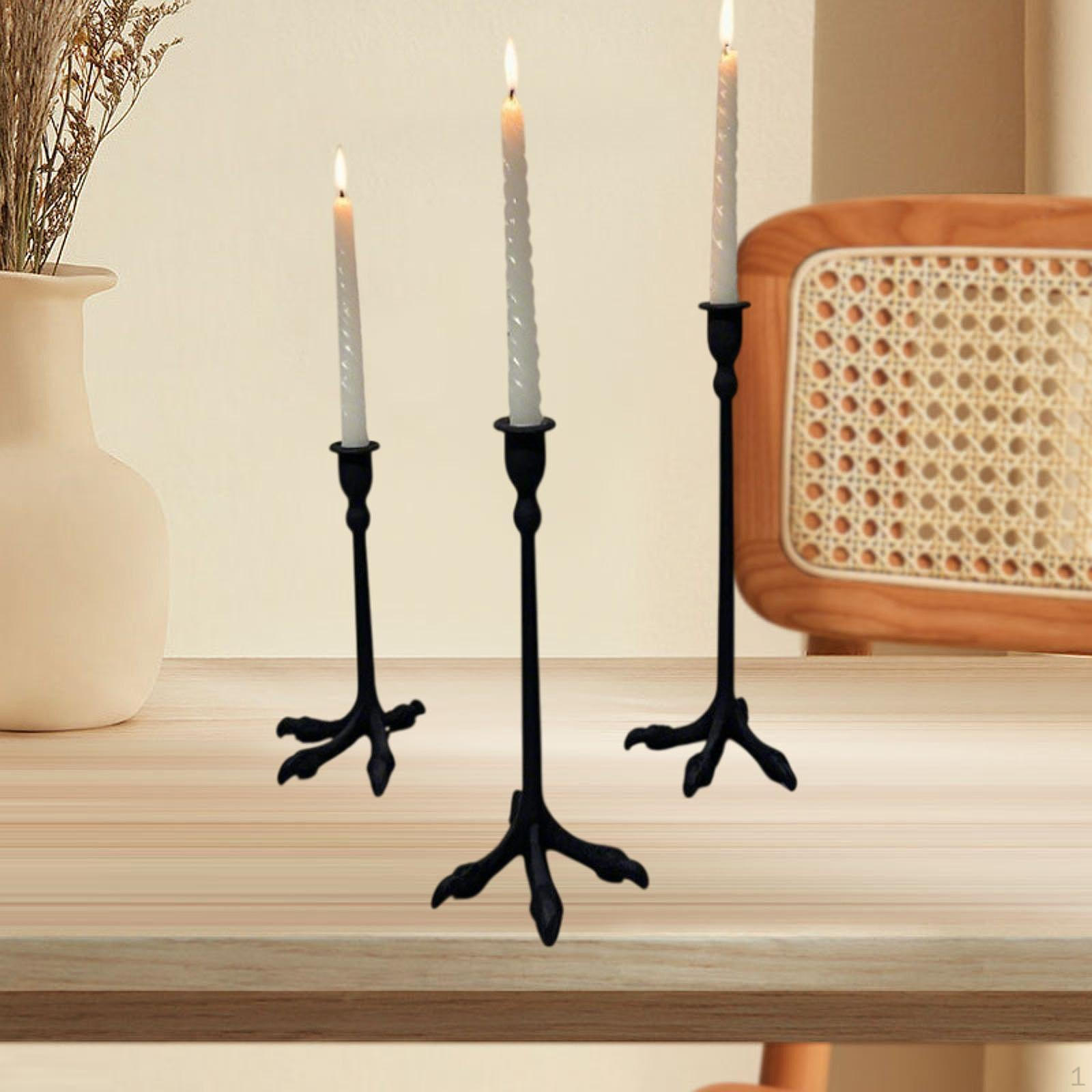 

3 шт. железный конусный подсвечник подсвечники декоративное украшение для дня рождения гостиной чёрный