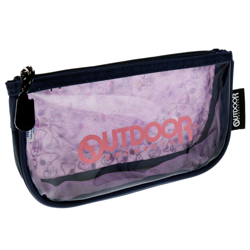 Sunstar Stationery Snoopy Outdoor Clear Flat Pencil Case Pastel S1422260