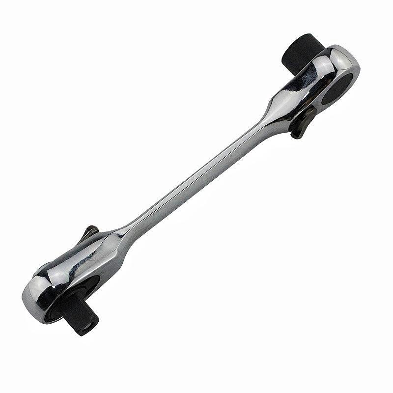 1PCS Mini 1/4 Inch Double Ended Socket Ratchet Wrench Rod Screwdriver Bit Tool Contain 1 X Ratchet Handle Wrench Micro Ratchet