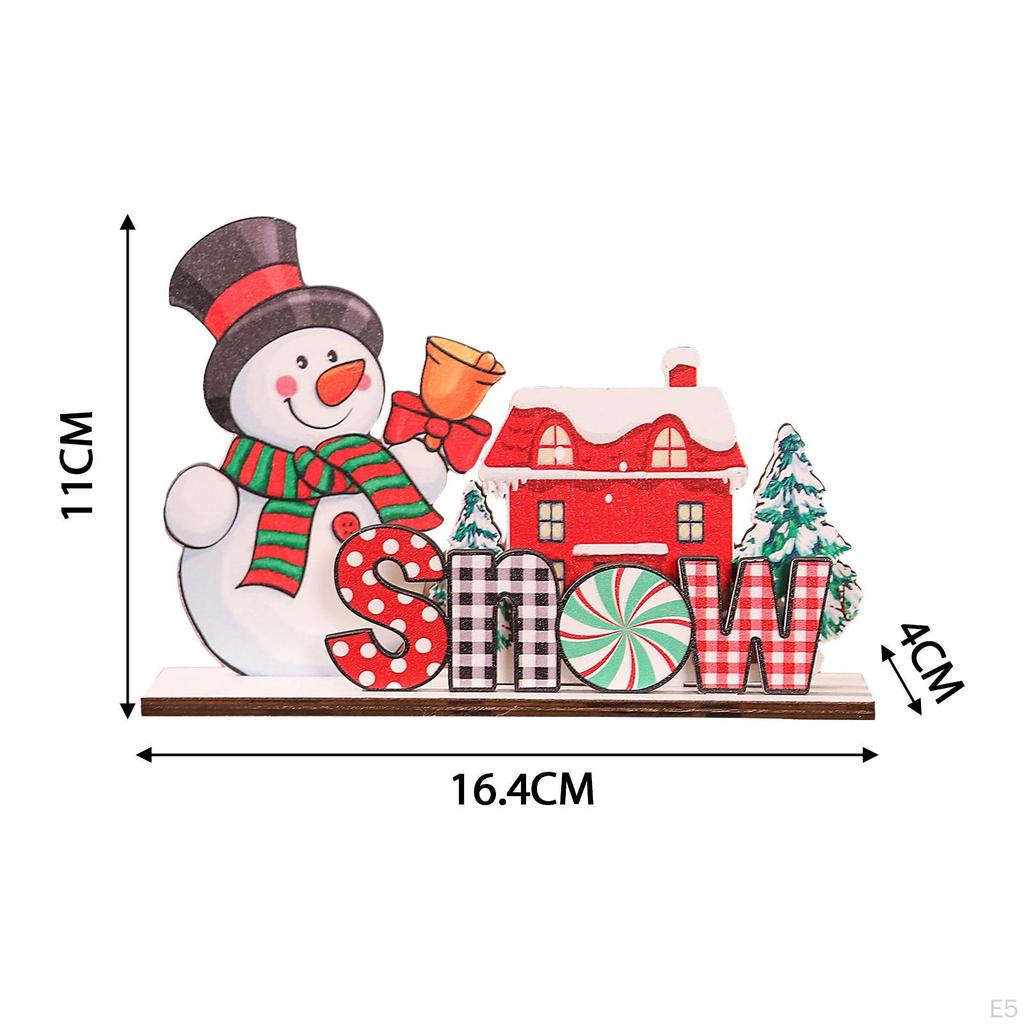 Christmas Wooden Desktop Ornament Decoration Ornaments for Holiday House