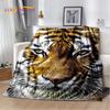 Beast Animal Tiger, Sabretooth Cartoon Soft Plush Blanket,Flannel Blanket Throw Blanket for Living Room Bedroom Bed Sofa Picnic#