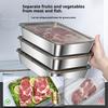 1/2/3/5Pcs 304 Stainless Steel Box Food Container With Cover Kitchen Storage Box Fresh Refrigerator Trays