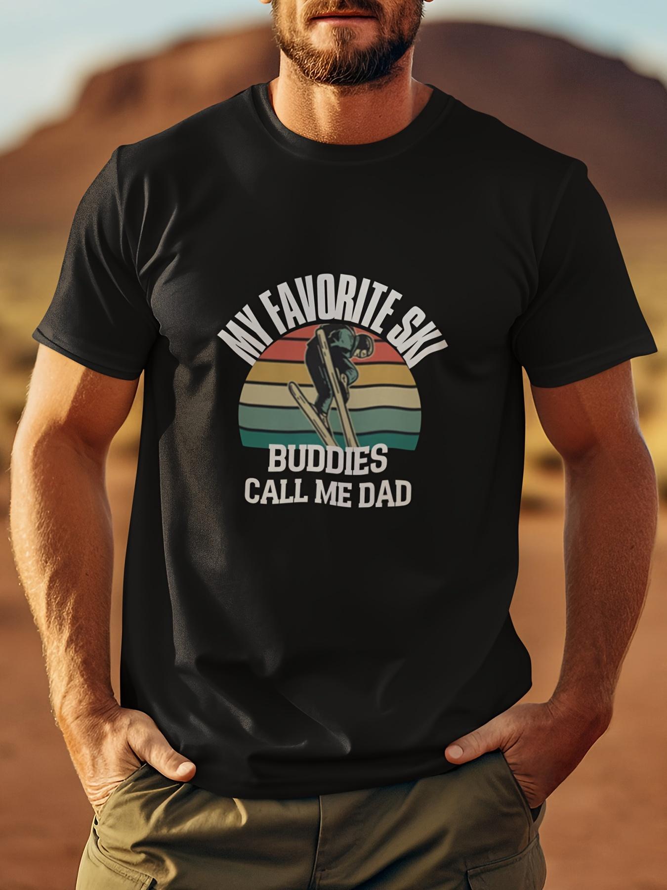 Funny Dad T-shirt - My Favorite Sky Buddy Calls Me Dad Paragliding Graphic Tee M