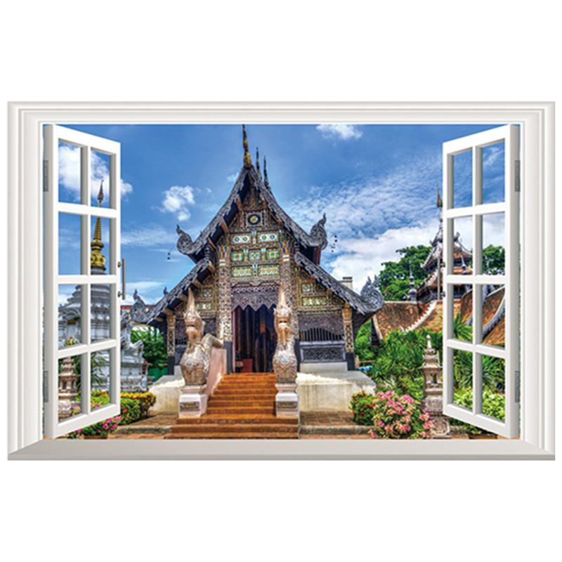 Multiple Styles City Landscape Mural For Home Decoration Aesthetic Rooms Window Art Tower Of London View Vinyl Wall Stickers