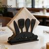 Nordic Style Tissue Storage Stand Rustic Wooden Napkin Holder, Free Standing Paper Dispenser, Modern Small for Dining Table Coffee Bar Home Farmhouse