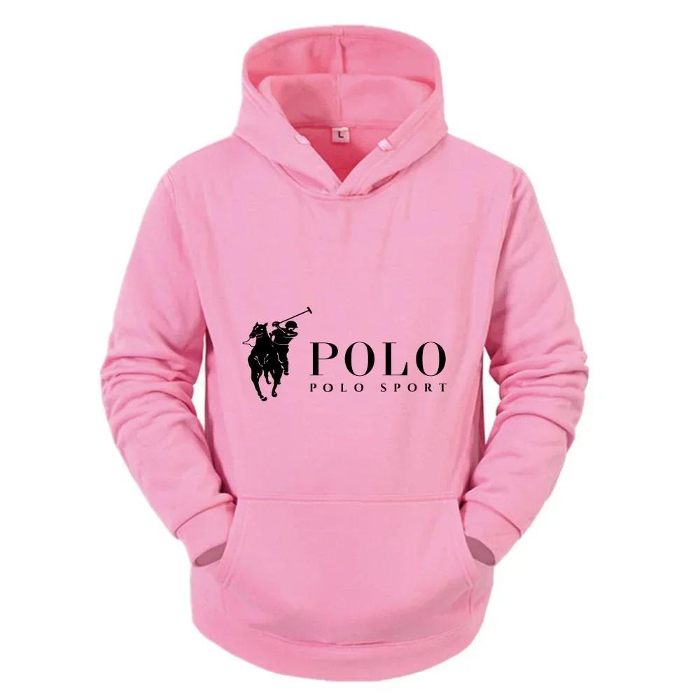 Fashionable Horse-riding Pattern Printed Men's and Women's Warm Autumn Hoodies, Running, Fitness and Outdoor Sportswear