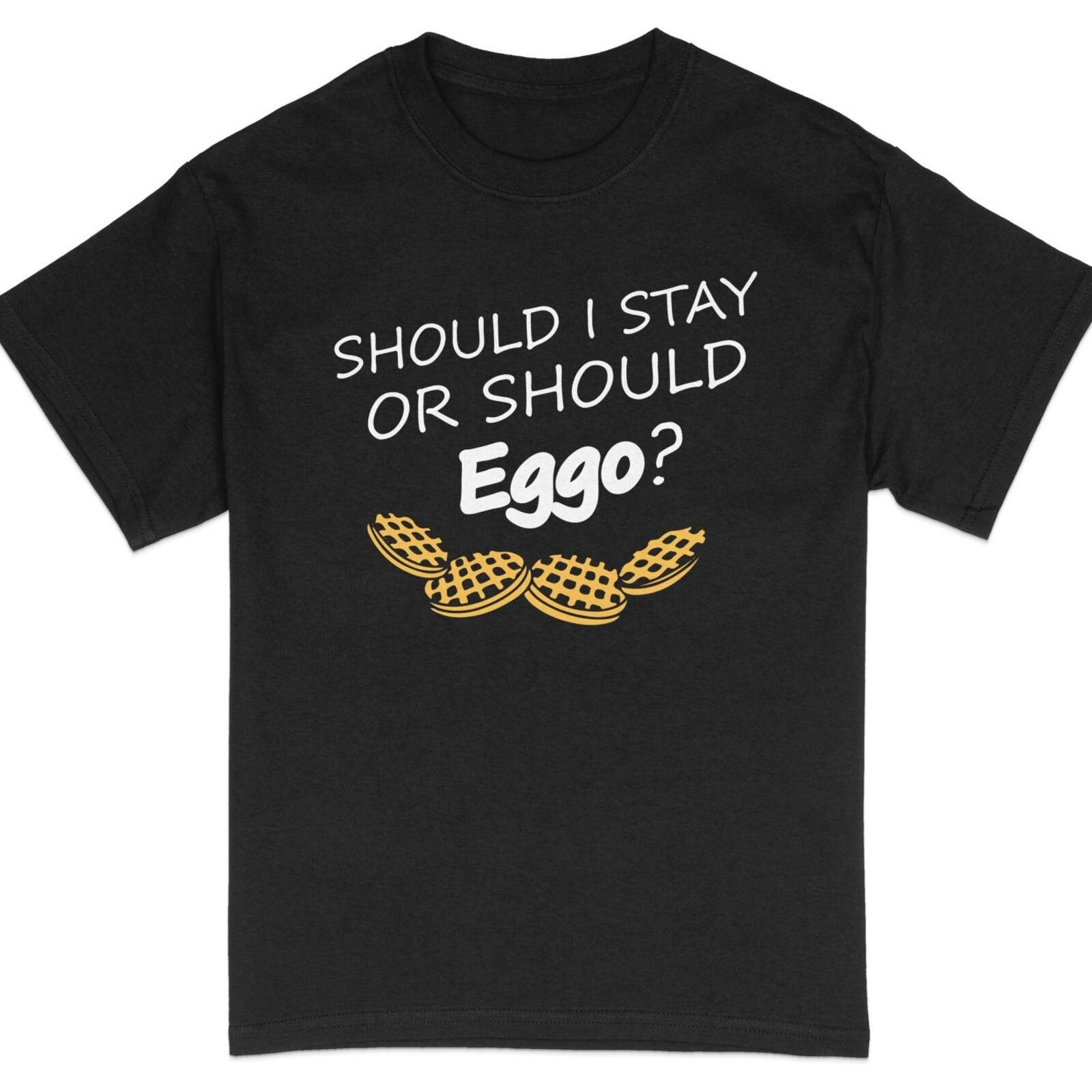#32 Funny Waffle Lover T-Shirt, Should I Stay or Should Eggo? Tee, Unisex Breakf XXXXL