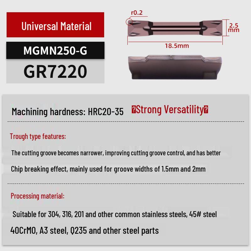 MGGN400/MGMN300/200 CNC Grooving and Parting Cutter Blade