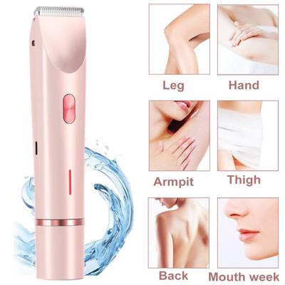 Double-head Women Electric Shaver USB Rechargeable Waterproof Portable Travel Face Body Bikini