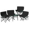 Outdoor Moon Chair & 5-Piece Folding Square Table Set