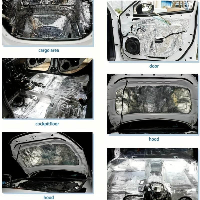 10Pcs Car Sound Insulation Door Sound Deadener Heat Insulation Engine Hood Heat Insulation Drain Pipe Sound Reduction Pads