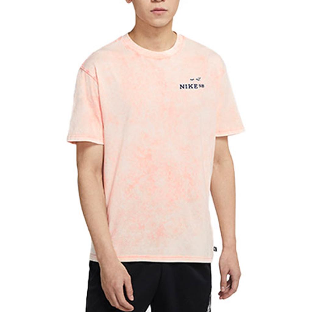 Nike SB Washed Print Skateboarding Short Sleeve T-Shirt Men Tops Red DD1288-693