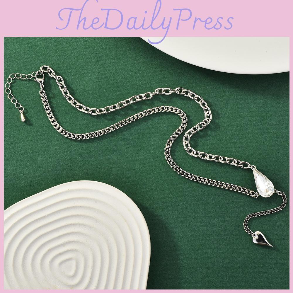 Drop Water Trendy Crystal Layered Necklace For Women Perfect For Casual Or Wear Formal