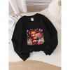 Girls' Crewneck Sweatshirt - Cute Bear Holding Flowers with Butterfl Machine Washable, Spring And Autumn, Sportswear And Casual Wear