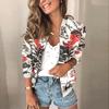 Giacca da Donna Retro Floreale con Cerniera Cappotto Casual Capospalla