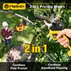 MELLWIN 2IN1 Brushless Electric Pole Pruner Shear With 180CM Telescoping Pole Garden Pruner Shear Tool For Makita 18VBattery Pin