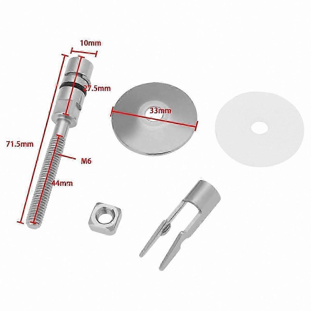 Zestaw zawiasów do deski sedesowej ze stali nierdzewnej M6 x 71,5 mm, Wspornik mocujący C0102G Kompatybilny