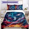Juventus FC Pattern Printed 3PCS Bedding Set Soft Skin-Friendly Washable Duvet Cover & Pillowcases Set All Season Bedroom