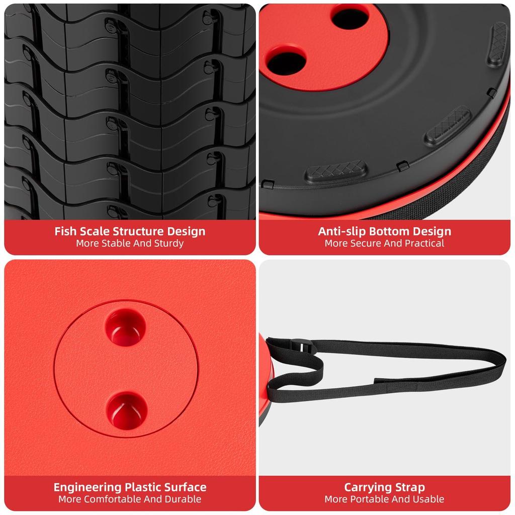 Upgraded Folding Stool Lightweight Yet More Sturdy with Load Capacity 400lbs Space Saving Furniture Stools for Camping Fishing