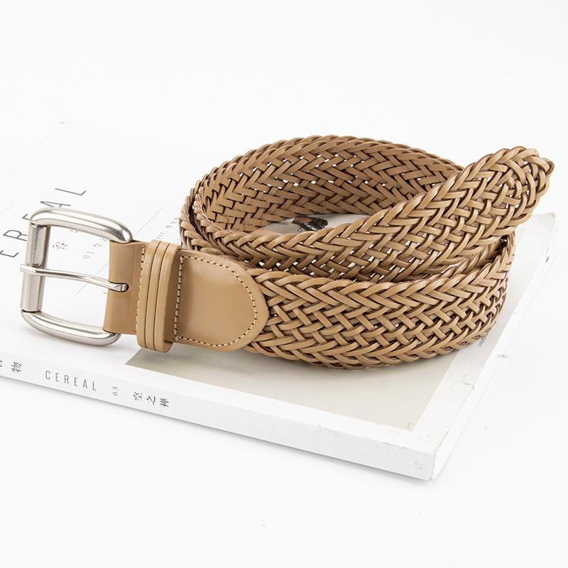 Non-Porous Women'S Woven Belt Retro Decorative Casual Pants Jeans Belt Women'S