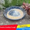 Roof Design Large Circular Chicken Feeder 12/14/16 Holes Rain Resistant for Farm Backyard Poultry Coop