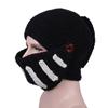 Playful Knight helmet Hat with Mask Creative Knitted Roman Knight Cap Thick   Skiing