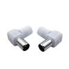 90° Solderless RF TV Connector - 9.5mm Male Antenna Plug