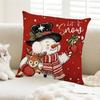2Pcs Luxury Christmas Cushion Cover Soft Santa Claus Sofa Pillowcase Dacron Throw Pillow Case  Sofa