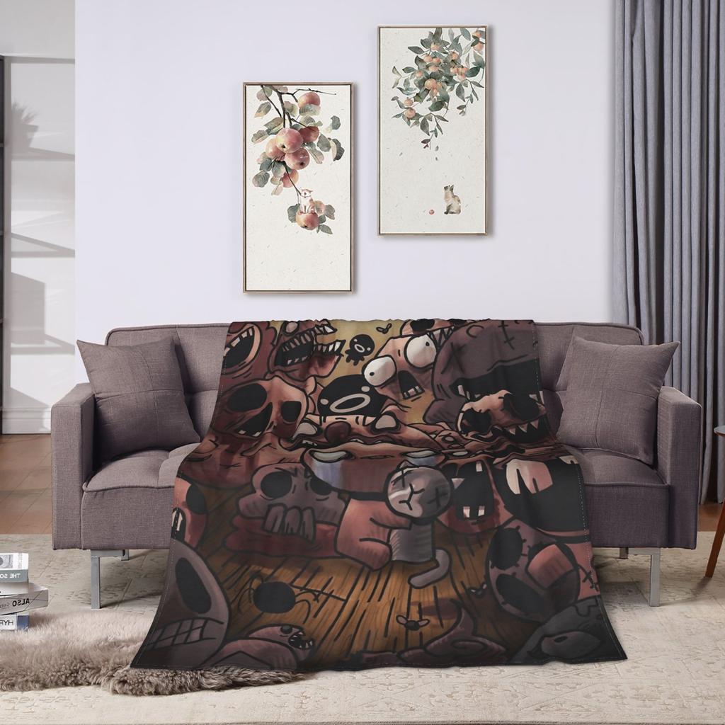 The Binding of Isaac Flannel Blankets Winter Super Warm Throw Blanket for Girls Boys Bedroom Fluffy Bedspread Sofa Bed Cover