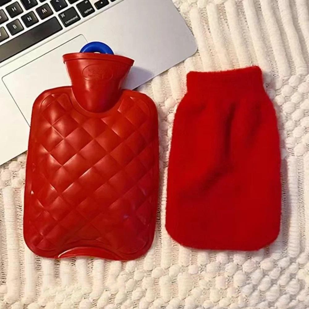 Removable Cover Hot Water Bottle Anti-scalding Hand Warmer Cute Hot Water Bag Hand Warming