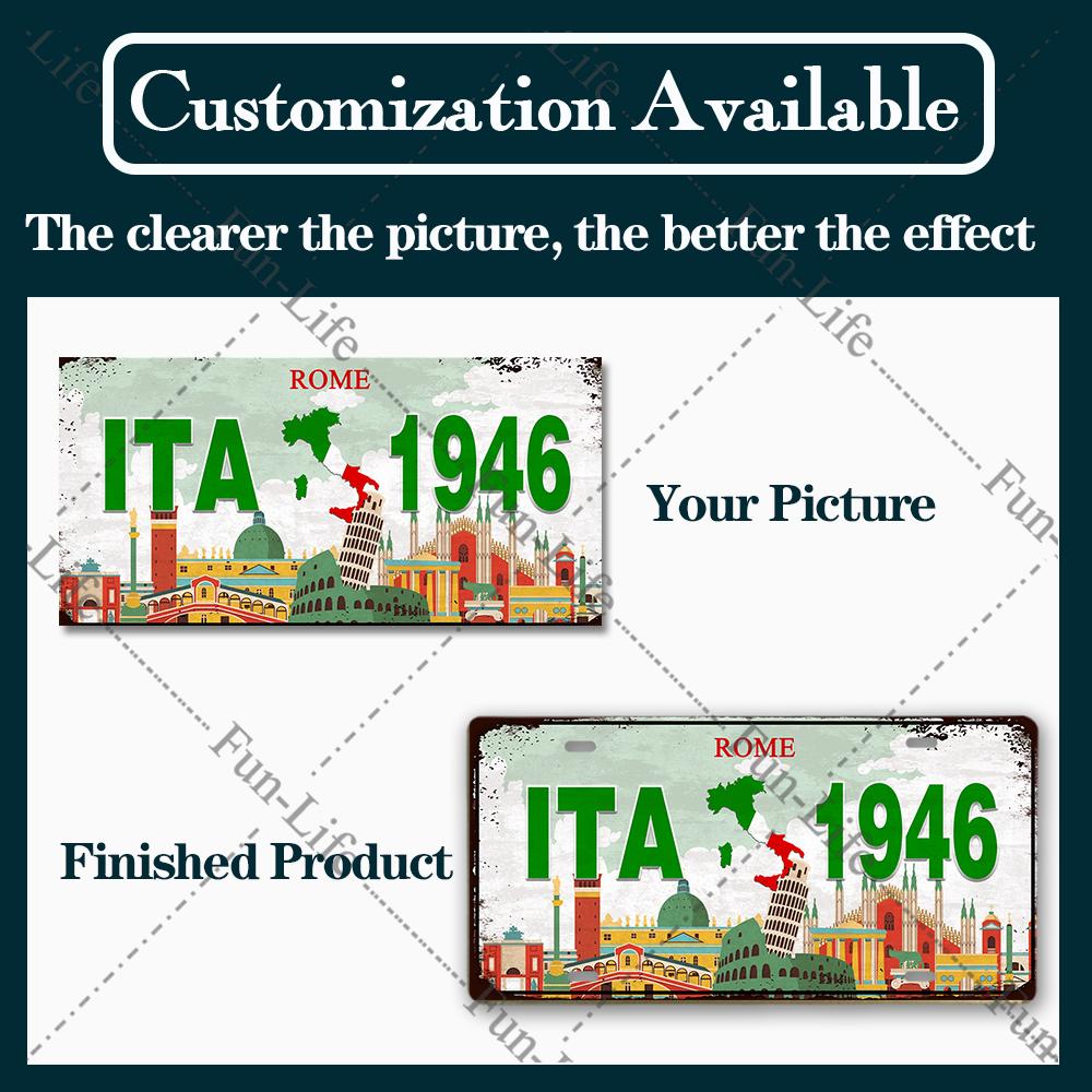 Retro City Metal Sign Plaque Metal Vintage Plate Tin Sign Wall Decor for Home/Art/ Pub/Bar/Wall Decoration 15x30cm