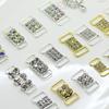 10pcs Multiple Styles Bikini Connectors Rhinestone Buckle for Silver/Golden Crystal Bikinis Buckle Bag Shoes Clothing Decoration