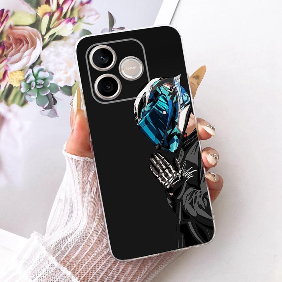 Pro Honor 600 Lite Pouzdro na telefon s počátečním písmenem pro Huawei Y6p Y 7 P Matný zadní kryt Ochrana fotoaparátu Nárazuvzdorná pouzdra