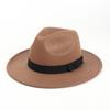Street Shot Imitation Wool British Retro Jazz Hat Men'S And Women'S Big-Brimmed Top Hat Felt Hat Versatile Shade