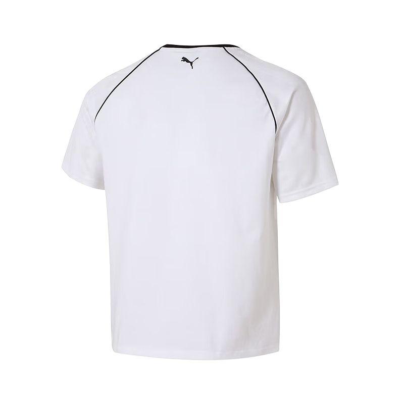 Puma Ss25 Letter Round Neck Breathable Raglan Short Sleeve T-Shirt Unisex T-Shirt White 631723-02